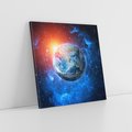Obraz na płótnie 50x50 - Planeta w nieskończoności - ziemia, kosmos