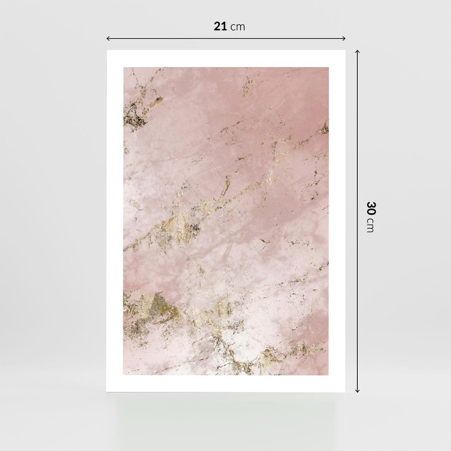 Plakat bez ramy 21x30 - Piękno w Szczegółach - marmur, złoto