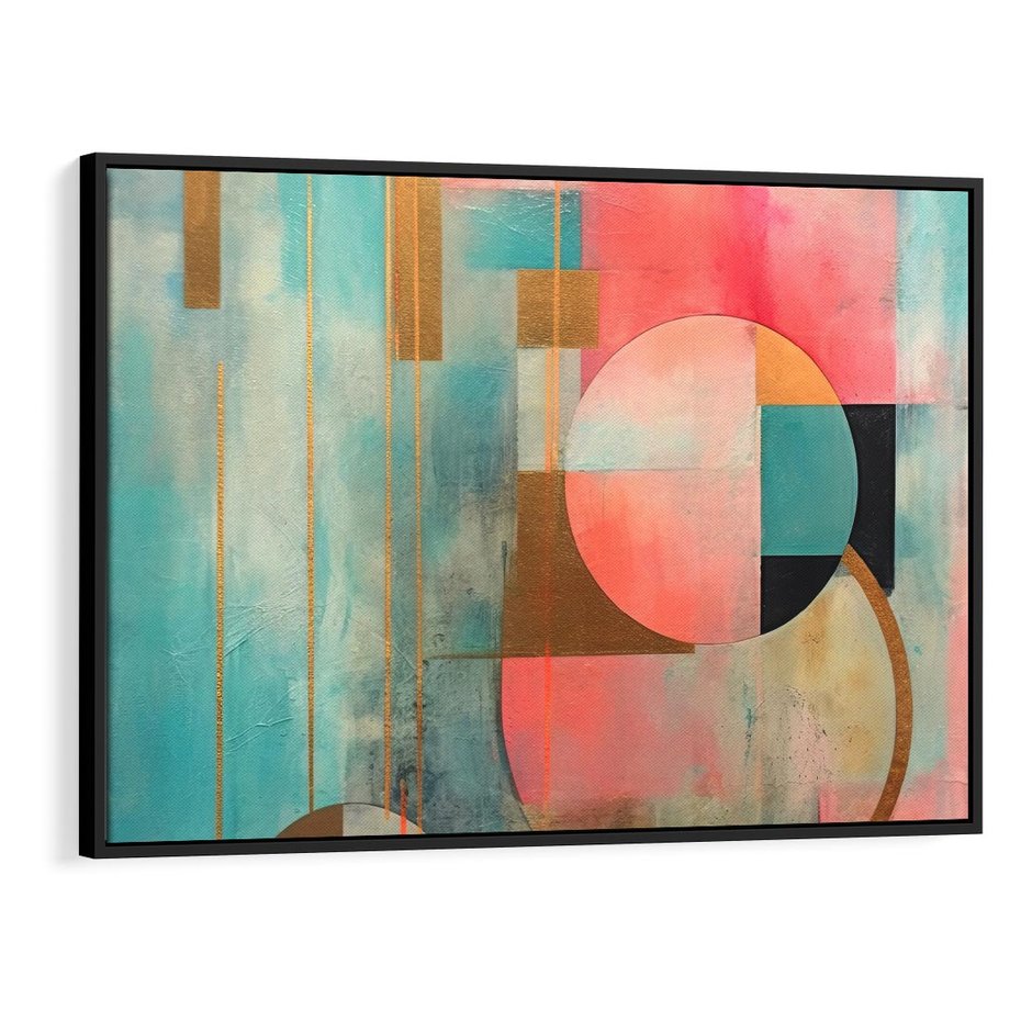 Obraz w ramie 100x70 - Abstrakcyjny Bałagan - abstrakcja, obraz olejny - rama czarna