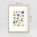 Plakat w ramie 30x40 - Odgłosy Wizji - kwiaty, sztuka nowoczesna - rama drewno