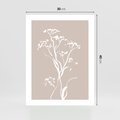 Plakat bez ramy 30x40 - Harmonijne Mini Boho - minimalistyczny delikatny obraz, beżowe odcienie