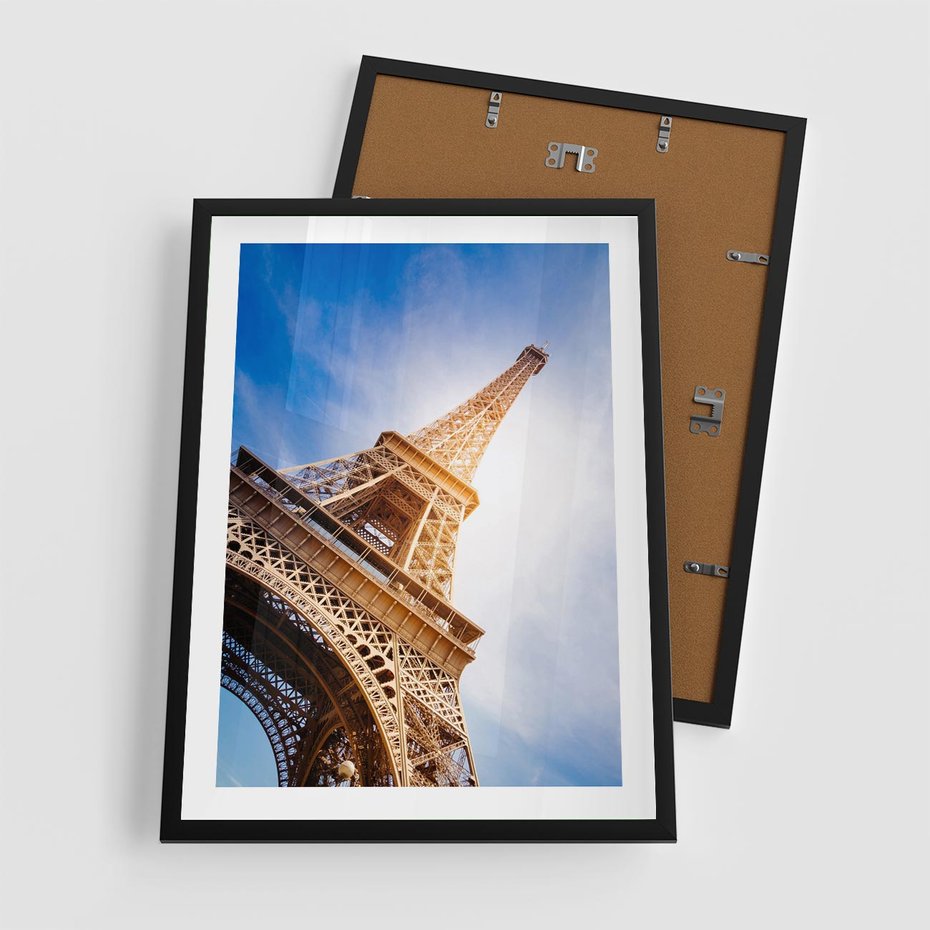 Plakat w ramie 50x70 - Eiffla - ikona Paryża - Eiffla, Paryż - rama czarna
