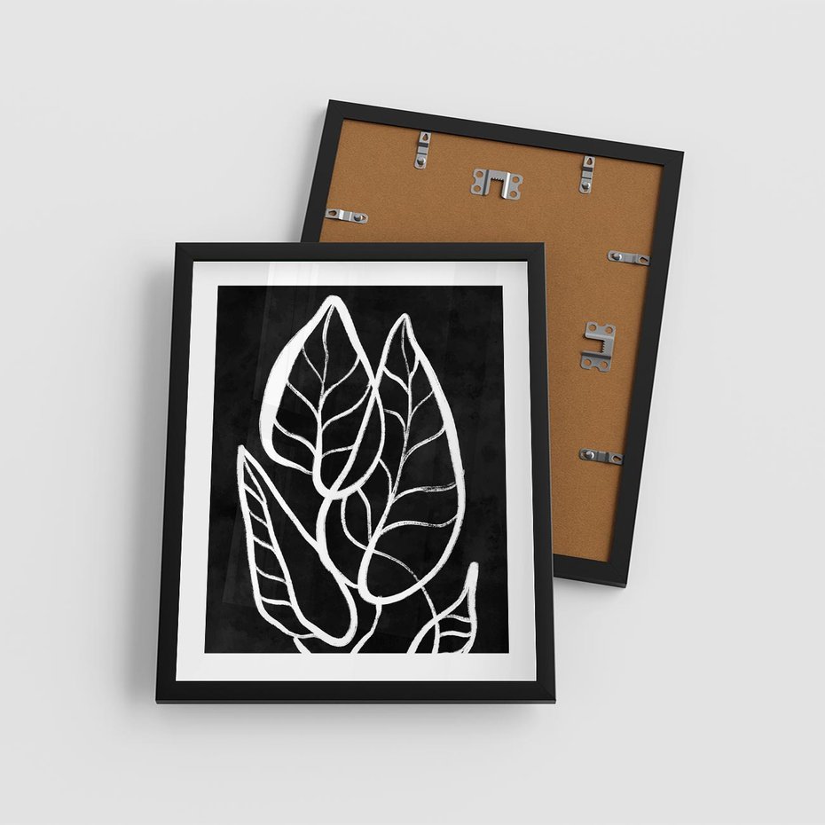 Plakat w ramie 40x50 - Lustrzane Odbicie - mroczna sztuka, minimalizm - rama czarna