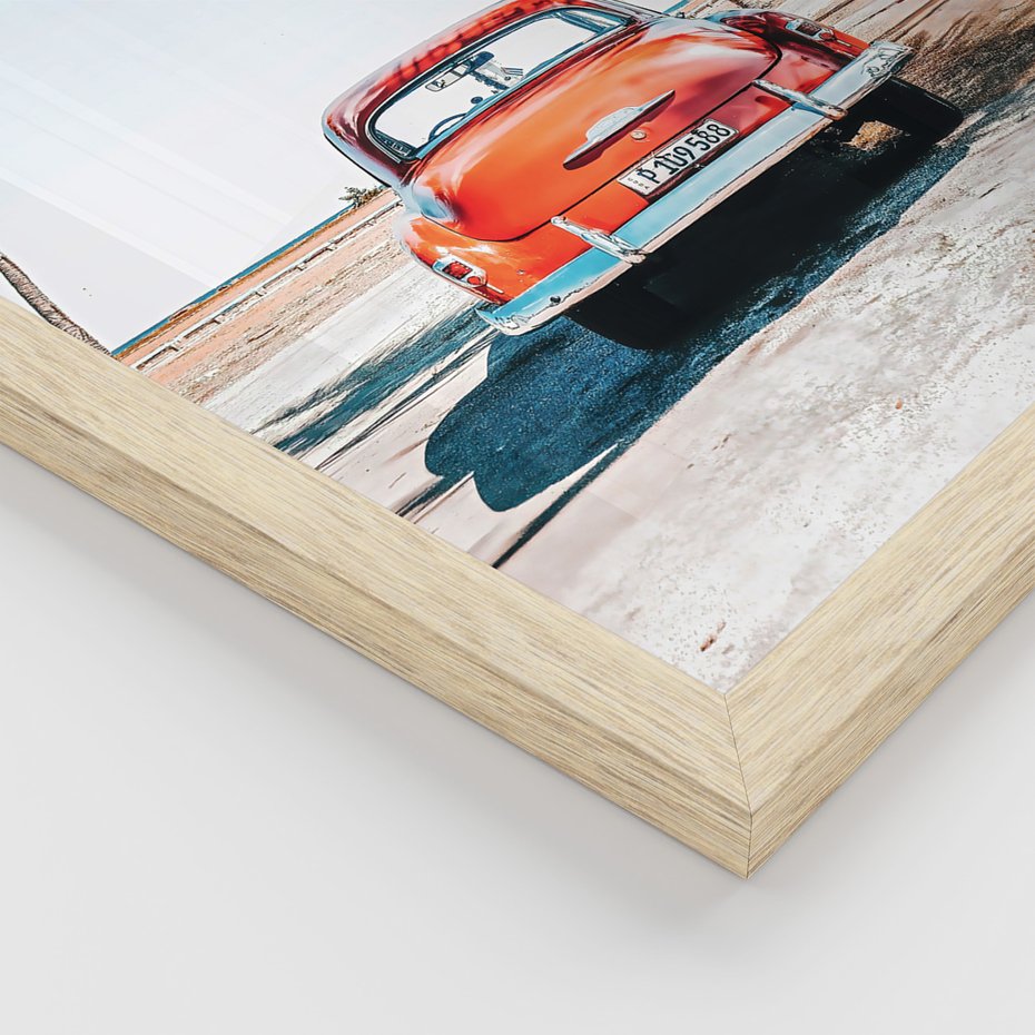 Zestaw obrazy w ramie 40x50 galeria - Pozytywny, cytat, lato, palmy - rama drewno