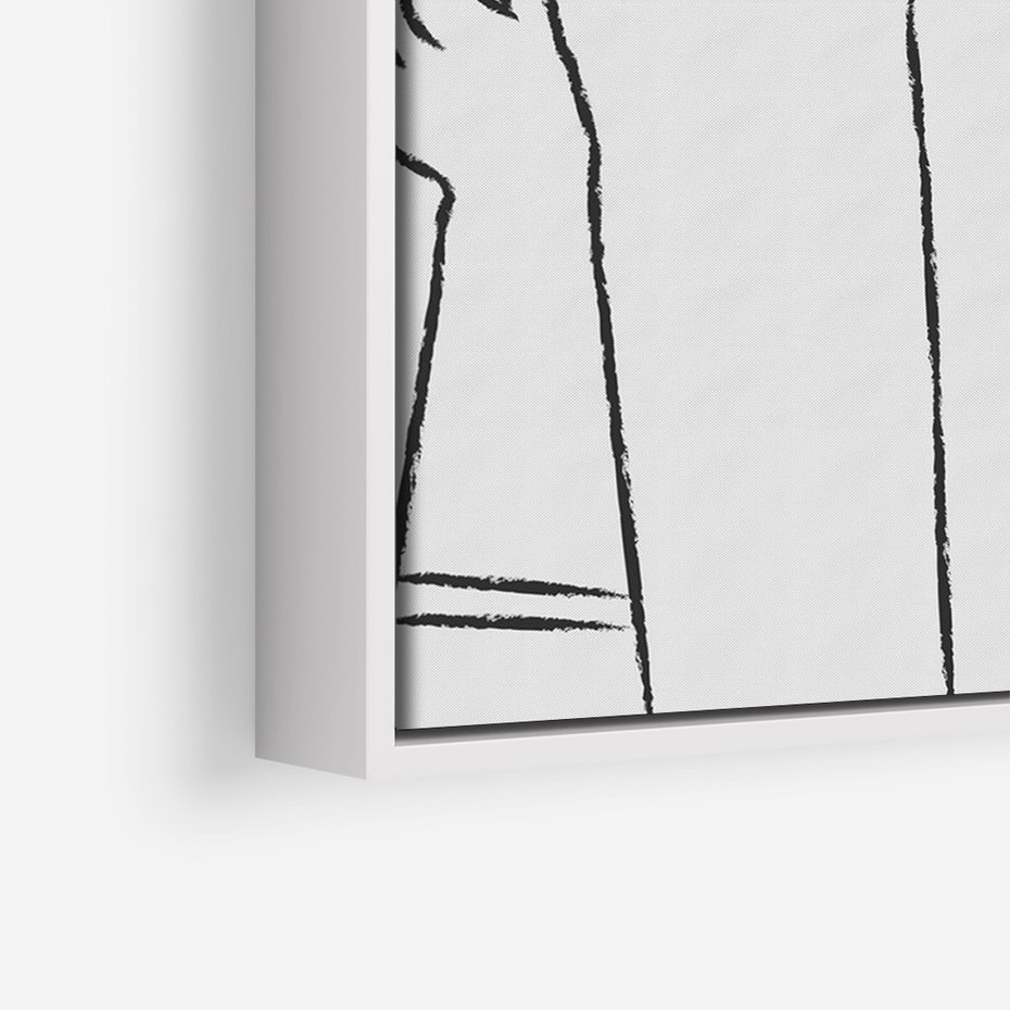 Obraz w ramie 80x120 - Idea w Rękach - szkic, grafika - rama biała