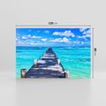 Obraz na płótnie 120x80 - Molo na Plaży Morza - molo, plaża
