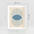 Plakat w ramie 40x50 - Wnętrza Refleksji - geometryczne kształty, koła - rama biała