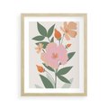 Plakat w ramie 40x50 - Kwiatowe Nastroje - kwiat, sztuka nowoczesna - rama drewno