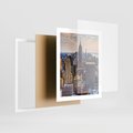 Plakat w ramie 40x50 - Manhattan - Wieżowce Nowego Jorku - Manhattan, Nowy Jork - rama biała