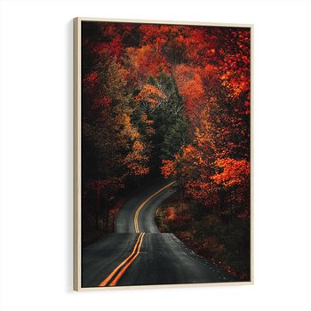 Obraz w ramie 80x120 - Jesienne Podróżowanie - fotografia, jesień - rama drewno