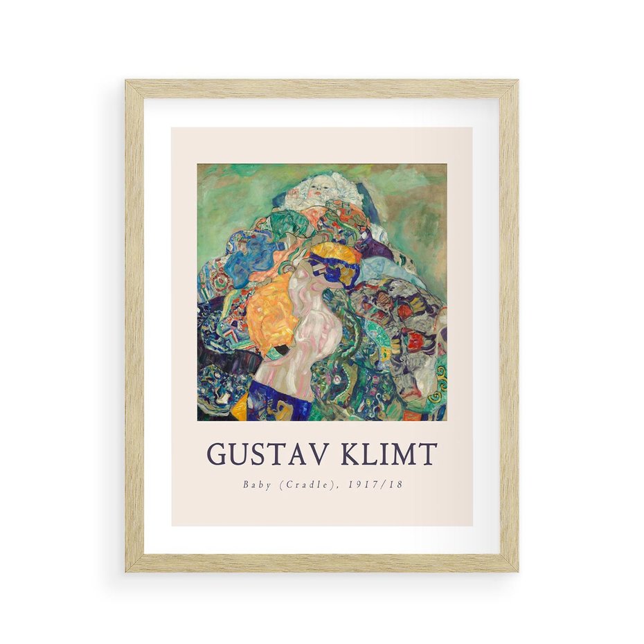 Plakat w ramie 40x50 - Sztuka z Reprodukcją G. Klimta - Gustav Klimt, reprodukcja - rama drewno