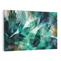 Obraz na płótnie 120x80 - Zieleń Tropików - tropikalne zielone liście palmy, monstera