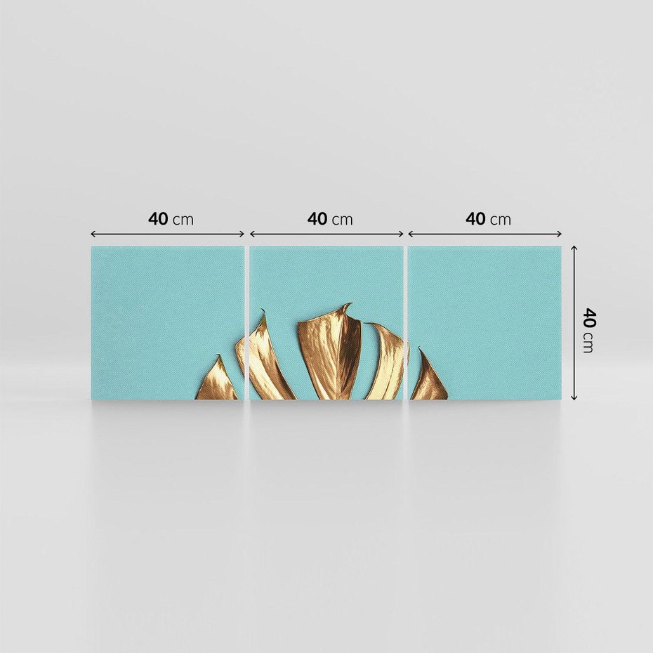 Obraz na płótnie 120x40 - Piękno Natury - złote, liście