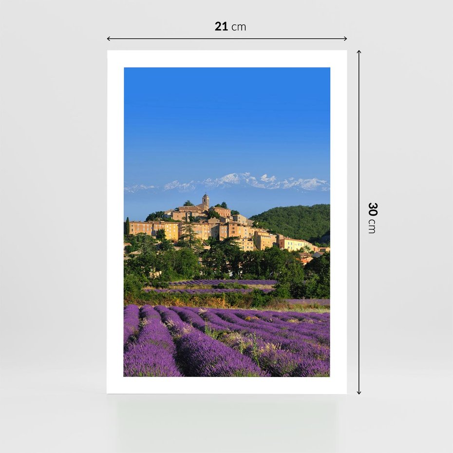 Plakat bez ramy 21x30 - Prowansalska Aura - lawenda, Prowansja