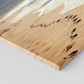 Obraz na płótnie 40x40 - Ślady stóp na plaży - plaża, ślady