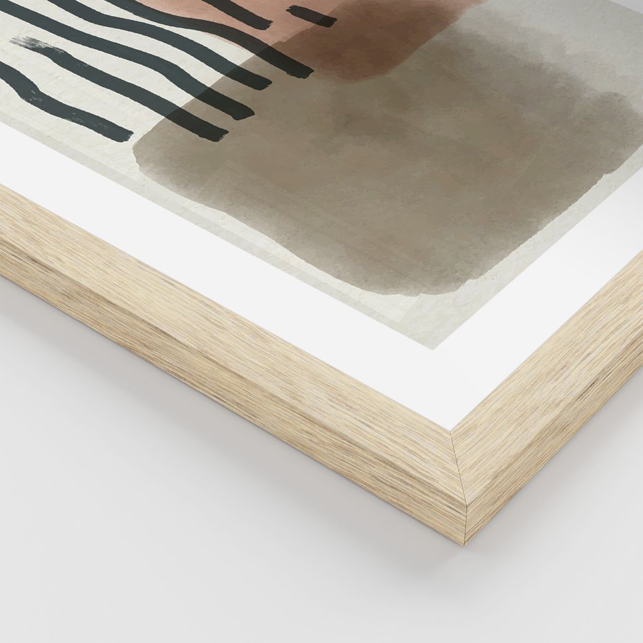 Zestaw obrazy w ramie 50x70 galeria - Nowoczesne, abstrakcja, plakat - rama drewno