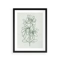 Plakat w ramie 30x40 - Spokojne Poddanie Naturze - zielony plakat, roślinne inspiracje - rama czarna