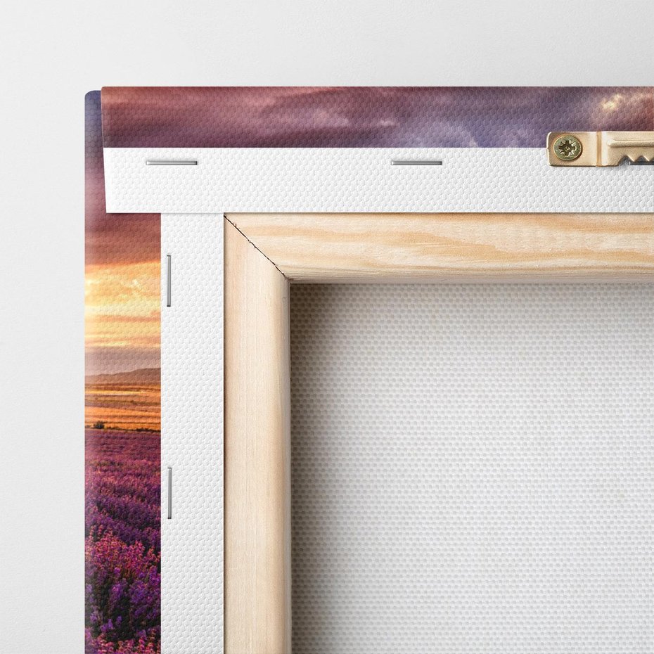 Obraz na płótnie 50x70 - Lawenda: Pachnące pole kwiatów - kwiaty, lawenda