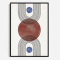 Obraz w ramie 50x70 - Księga Impulsów - nowoczesny plakat, styl midcentury - rama czarna