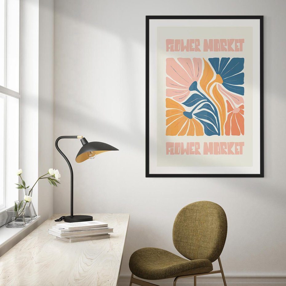 Plakat bez ramy 50x70 - Spójny Dysonans - pastelowe kolory, typografia