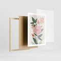 Plakat w ramie 50x70 - Kwiatowe Nastroje - kwiat, sztuka nowoczesna - rama drewno