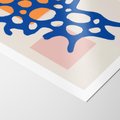 Plakat bez ramy 21x30 - Migotliwe Nastroje - abstrakcyjna niebieska forma, dziwne kształty