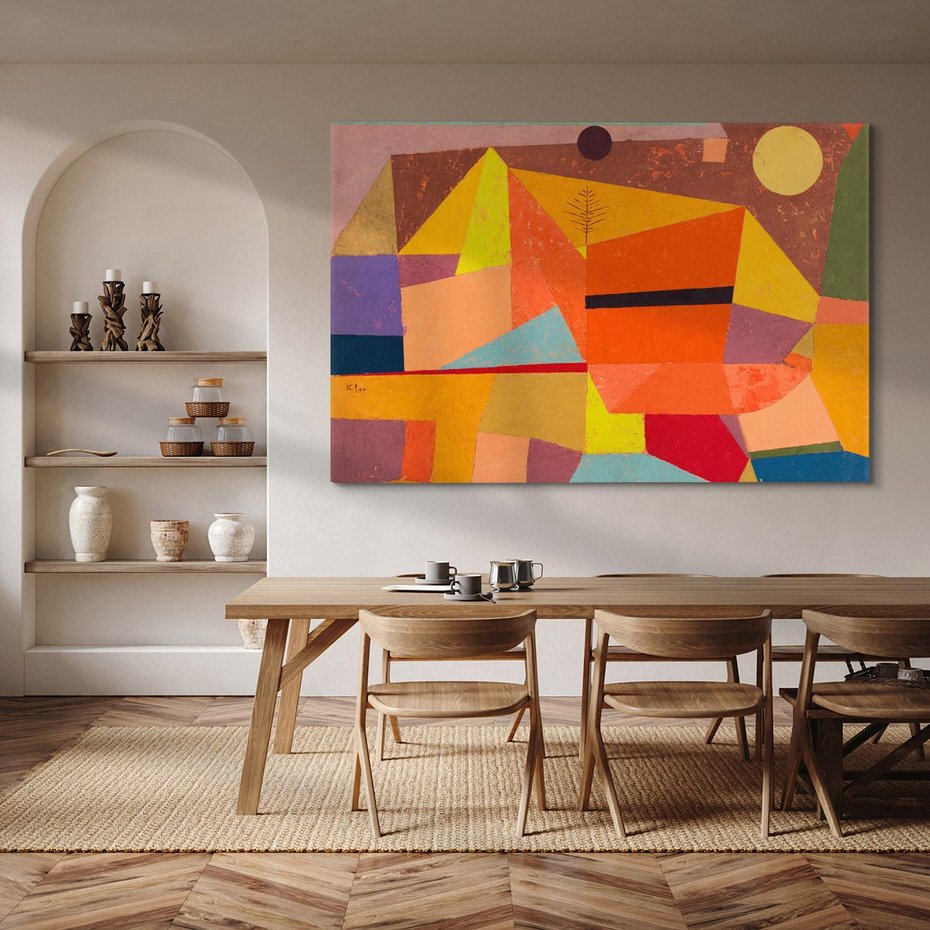 Obraz na płótnie 120x80 - Joyful Mountain Landscape 1929, Paul Klee - Reprodukcja - reprodukcja, obraz na płótnie