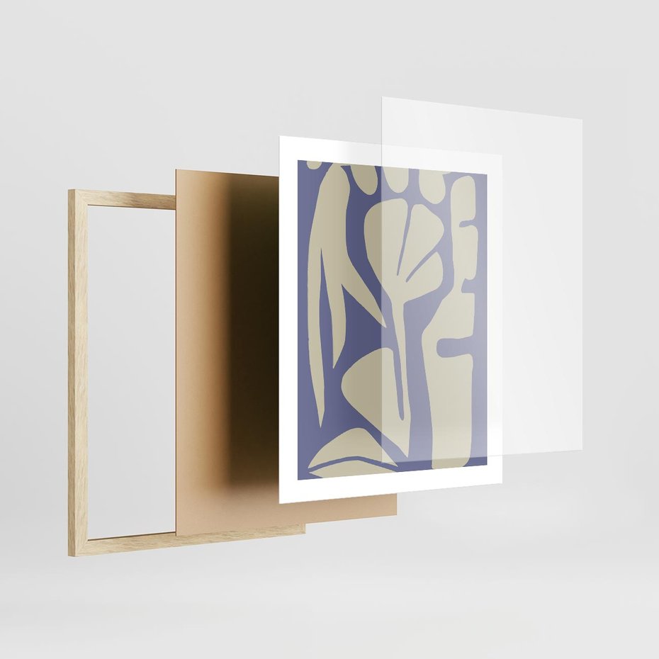 Plakat w ramie 40x50 - Echa Wizualnej Transcendencji - skandynawski styl, plakat - rama drewno