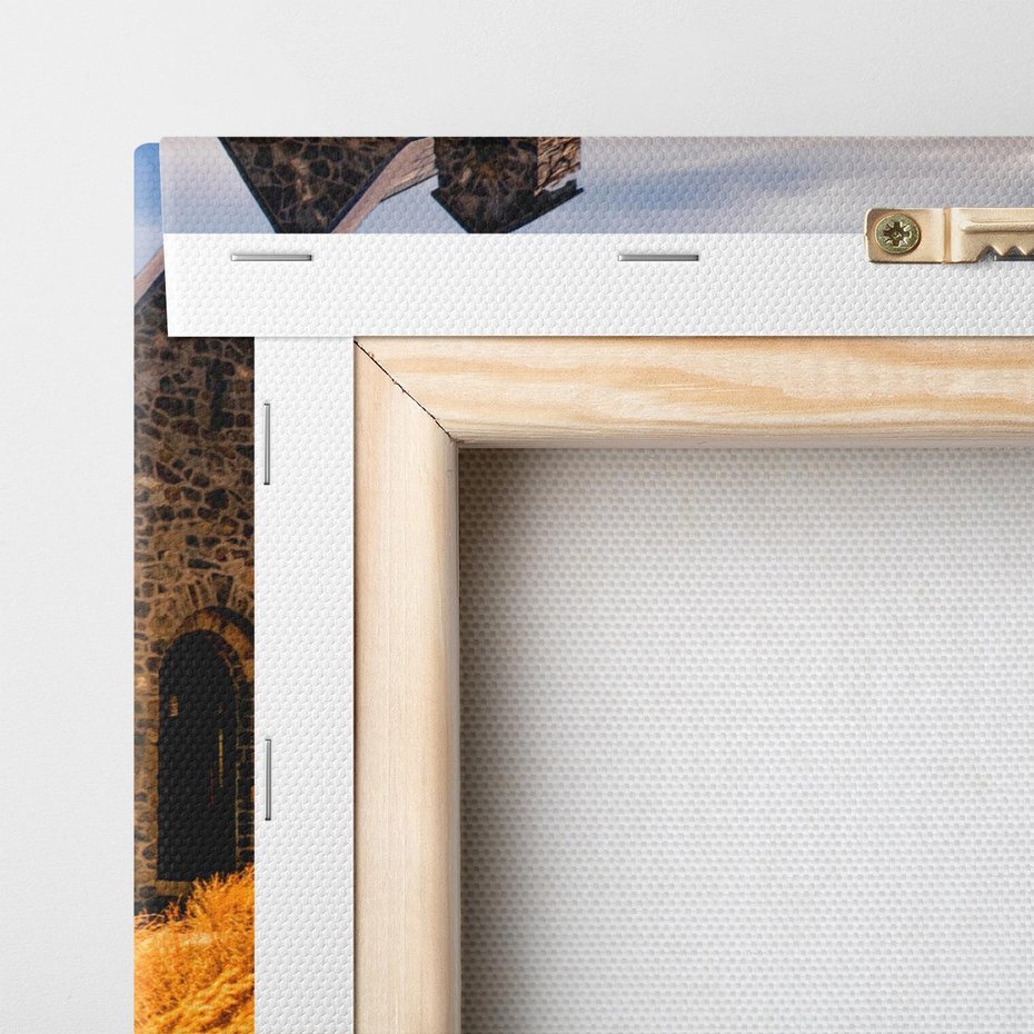 Obraz na płótnie 120x80 - Kościół, Jezioro, Góry - Spokój Ducha - kościół, jezioro