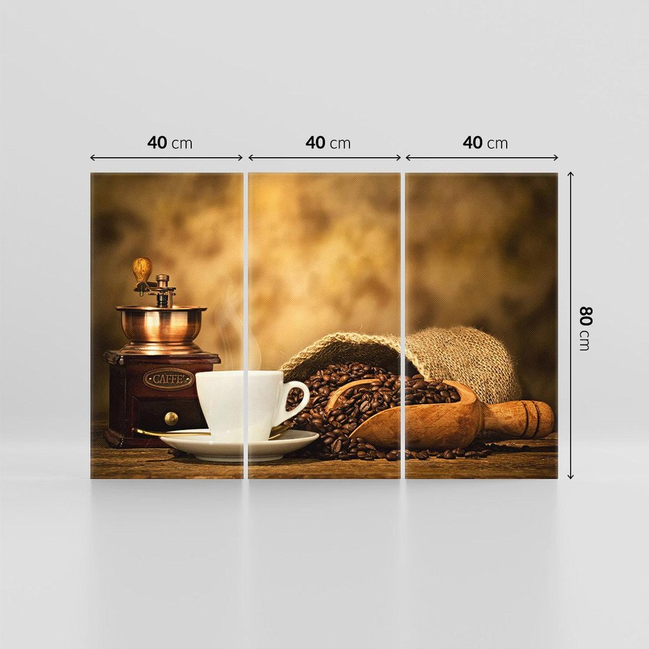 Obraz na płótnie 120x80 - Kawowe uniesienie - kawa, filiżanka