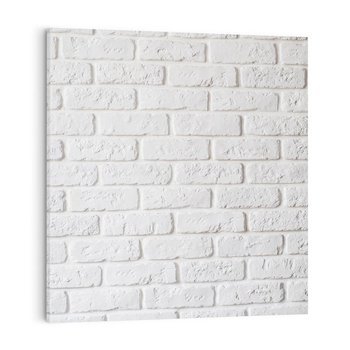 Obraz na płótnie 50x50 - Wymiarowa Struktura - ściana, cegła