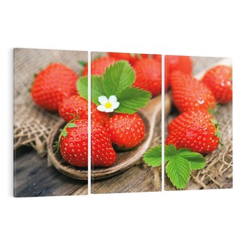 Obraz na płótnie 120x80 - Truskawki: owocowa ekstaza - truskawki, owoce