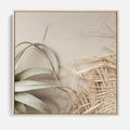 Obraz w ramie 50x50 - Boho urok suchych liści - suche, liście - rama drewno
