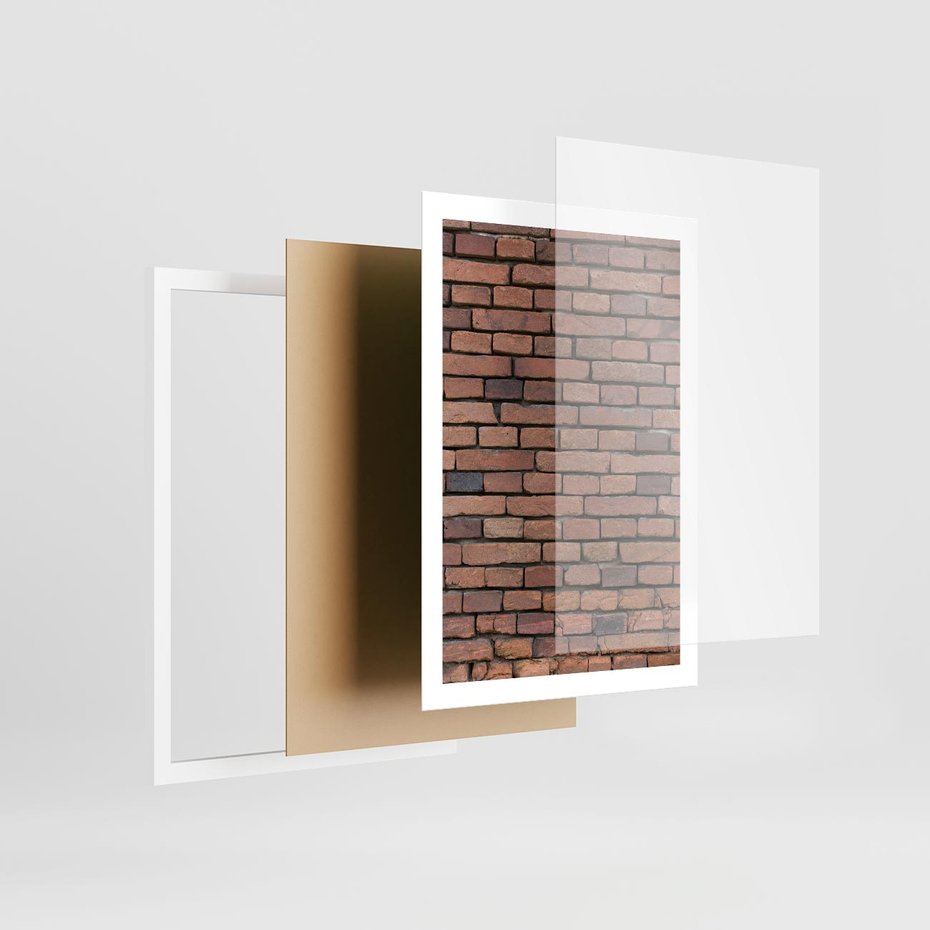 Plakat w ramie 50x70 - Mur cegieł: industrialny urok - cegły, mur - rama biała