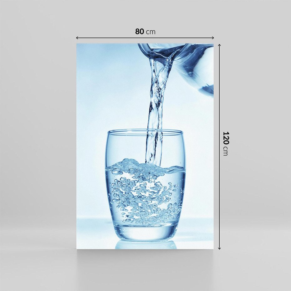 Obraz na płótnie 80x120 - Chłodząca szklanka wody - szklanka, wody