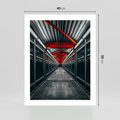 Plakat bez ramy 40x50 - Nieskończoność Przestrzeni - korytarz, perspektywa