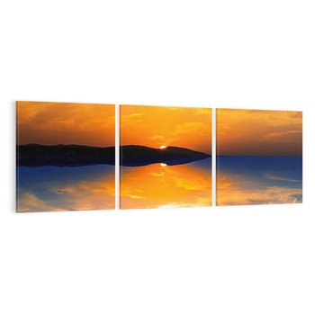 Obraz na płótnie 90x30 - Zachód słońca nad oceanem - zachód słońca,