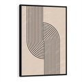 Obraz w ramie 50x70 - Puls Abstrakcji - abstrakcyjne linie, geometria - rama czarna