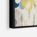 Obraz w ramie 50x50 - Kwiatowe Impresje - malowane duże kwiaty, kolory żółty - rama czarna