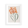 Plakat w ramie 30x40 - Kwiatowe Harmonie - kwiat, sztuka nowoczesna - rama biała