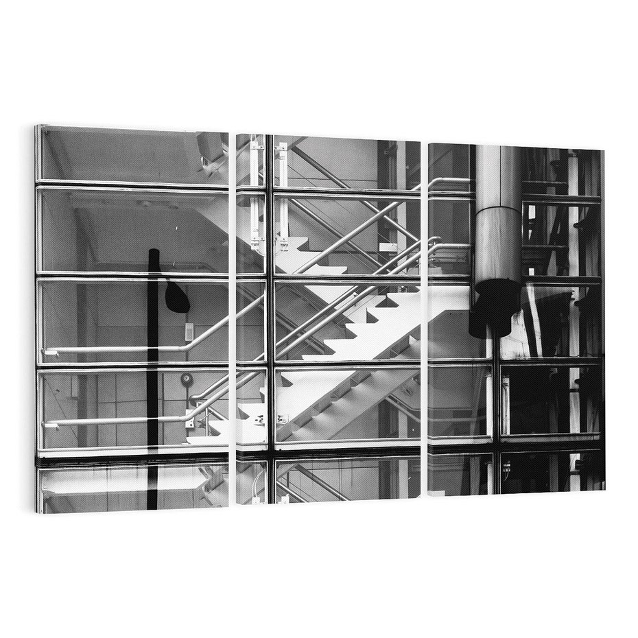 Obraz na płótnie 120x80 - Schody do architektonicznej przestrzeni - schody, architektura