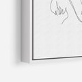 Obraz w ramie 70x100 - Bezgraniczne Przenikanie - para zakochanych, kobieta i mężczyzna - rama biała