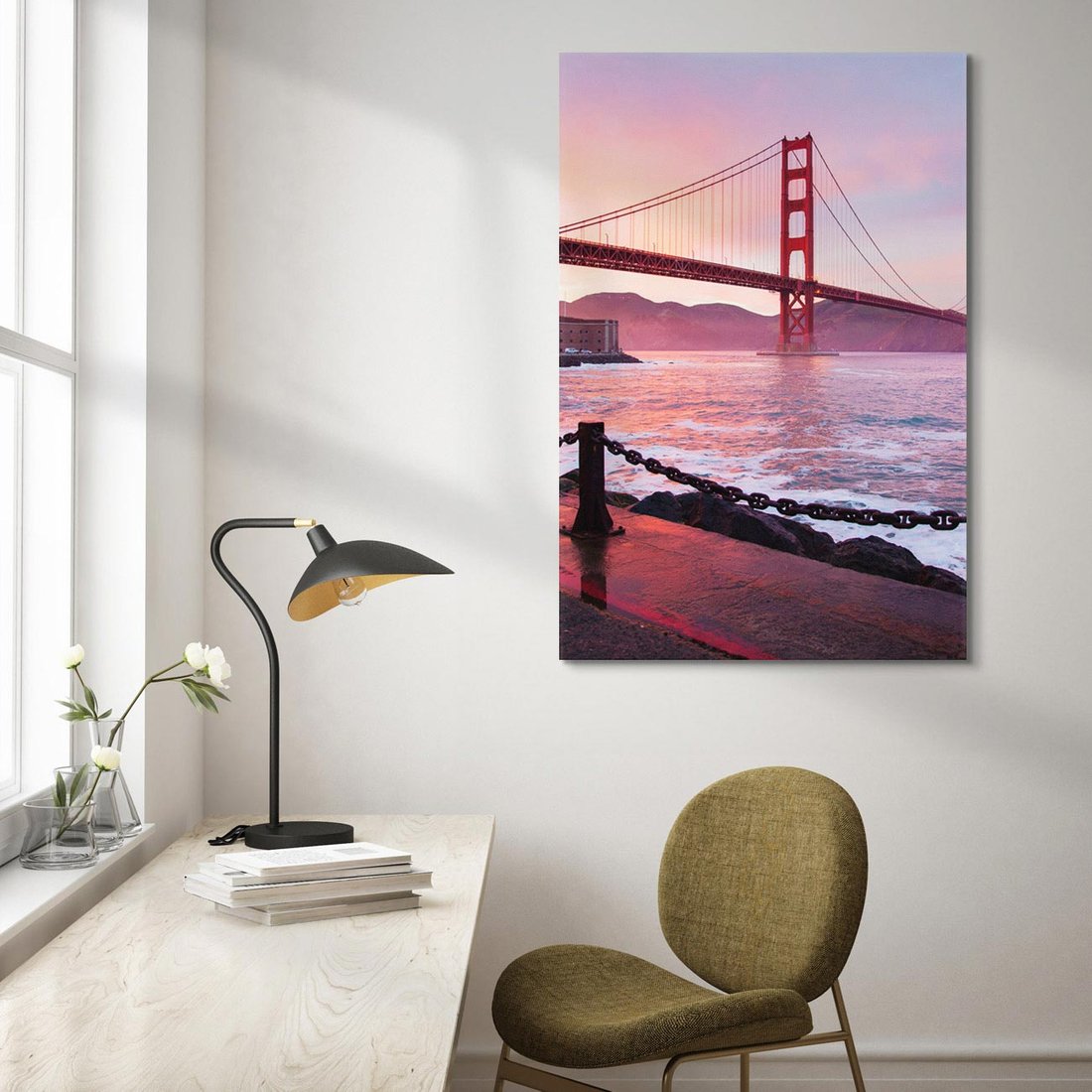 Obraz na płótnie 80x120 - Golden Gate most USA - Golden Gate, most