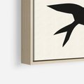 Obraz w ramie 50x50 - Kreatywne Echa - jaskółki, minimalizm - rama drewno