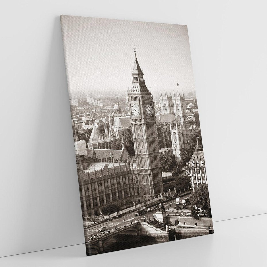 Obraz na płótnie 70x100 - Magiczna esencja Londynu: Big Ben i miasto - Big Ben, Londyn