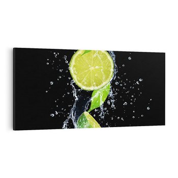 Obraz na płótnie 140x70 - Świeżość Cytrusów - limonki, cytryny