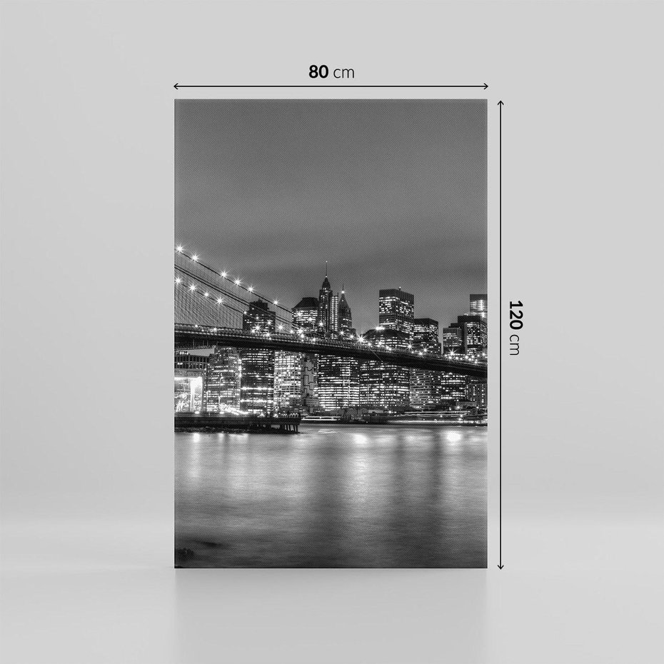 Obraz na płótnie 80x120 - Symbole Nowego Jorku - most, Nowy Jork