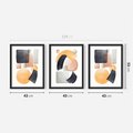 Zestaw obrazy w ramie 40x50 galeria - Abstrakcja, skandynawski, styl - rama czarna