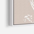 Obraz w ramie 80x80 - Harmonijne Mini Boho - minimalistyczny delikatny obraz, beżowe odcienie - rama biała