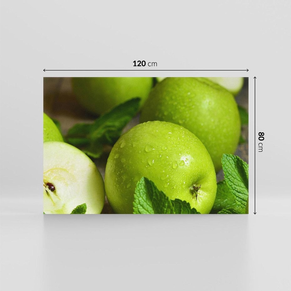 Obraz na płótnie 120x80 - Jabłkowa kolorystyka - jabłka, owoce